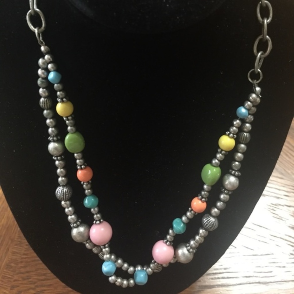 Colorful adjustable necklace